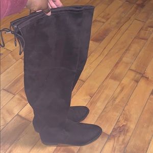 Over the knee flat boot